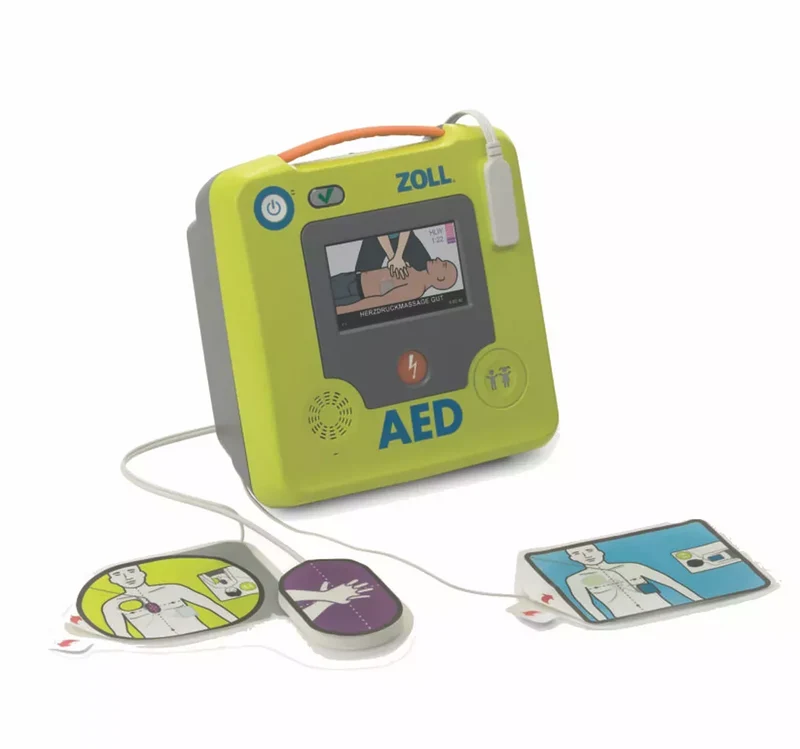 Defibrillator ZOLL AED3 Halbautomat mit Sorglos-Komplettpakket inkl. Innenwandkasten, Hinweisschilder, Persönliche online Ersteinweisung und mehr