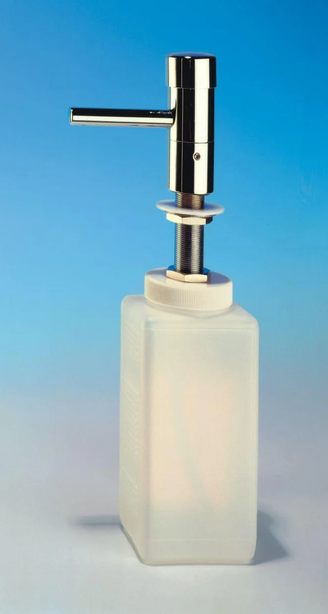 CWS Seifenspender 370 für Waschtisch-Einbau, 1000 ml, Edelstahl verchromt
