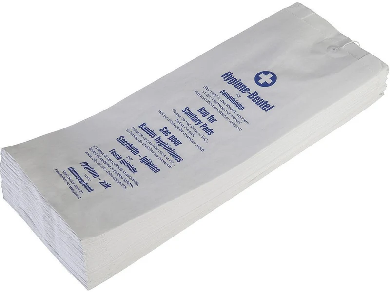 CWS Hygienebeutel Damenhygiene aus Recyclingpapier 105 x 45 x 280 mm, 20x 50 Stück