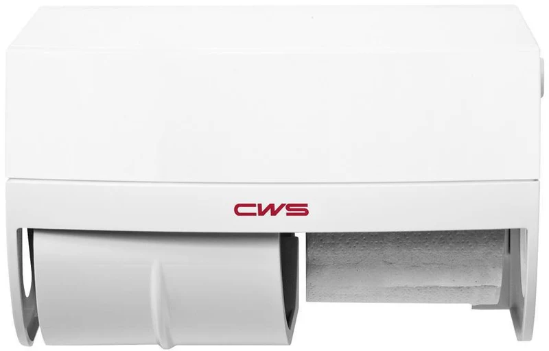 CWS Paradise Toilettenpapierspender für 2 Rollen mit Zylinderschloss, weiß