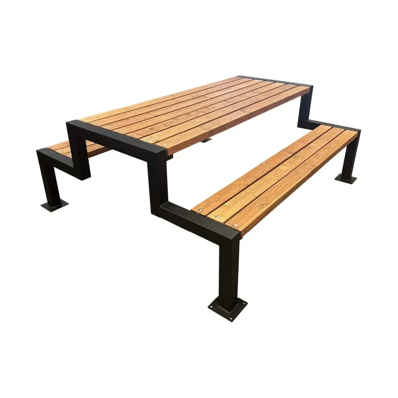 Picknicktisch Grande 150 cm, pinie, Gestell schwarz RAL 9005