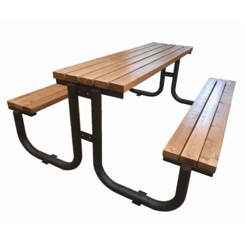 Picknicktisch Primario 125 cm, palisander, Gestell schwarz RAL 9005