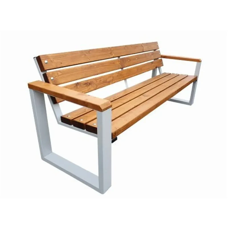 Bank Posener 217 cm, mit Rückenlehne, walnuss, Gestell grau RAL 9006