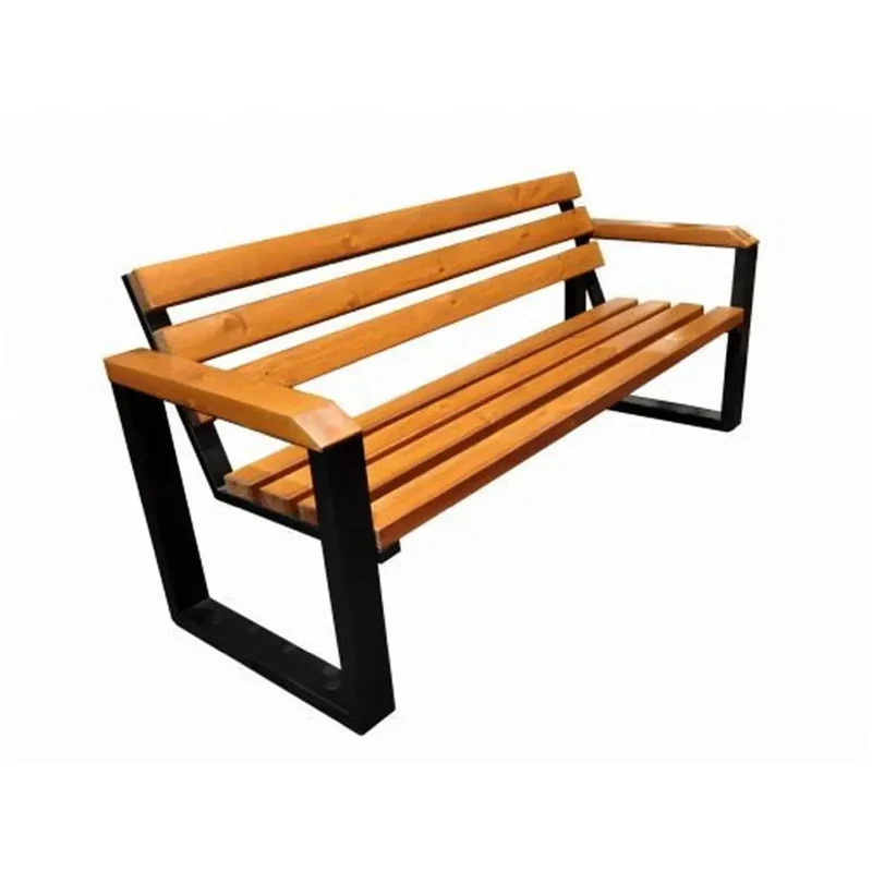 Bank Posener 142 cm, mit Rückenlehne, antrazit, Gestell schwarz RAL 9005