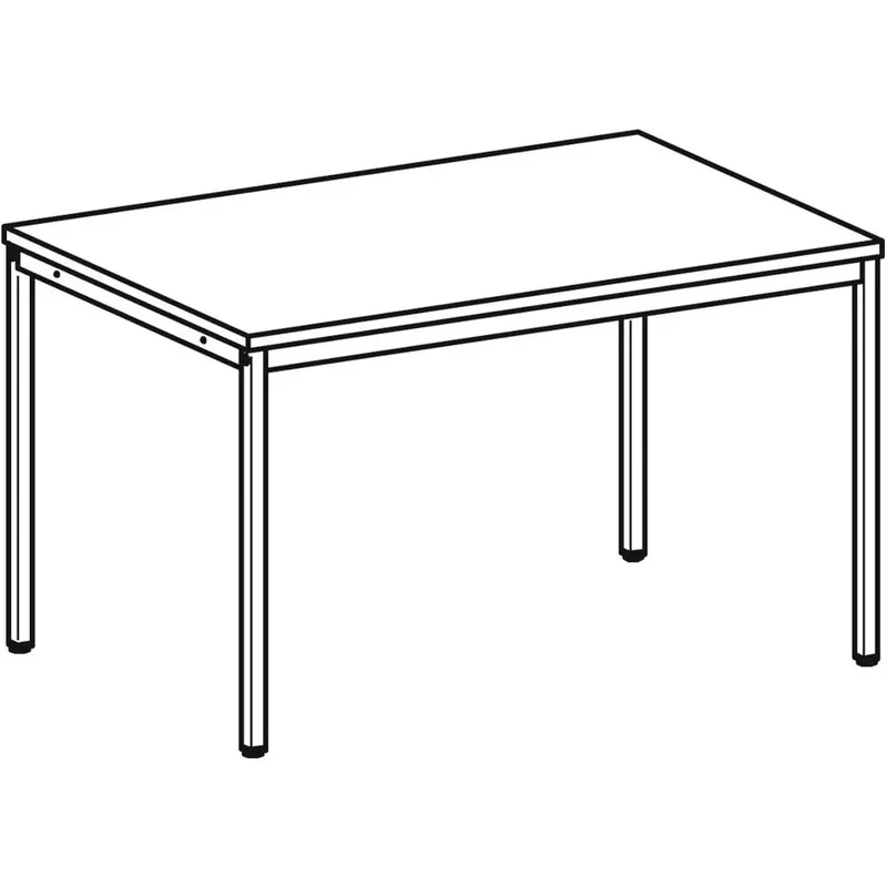 Schreibtisch, BxTxH 1200x800x720 mm, 4-Fuß-Gestell lichtgrau, Platte ahorn