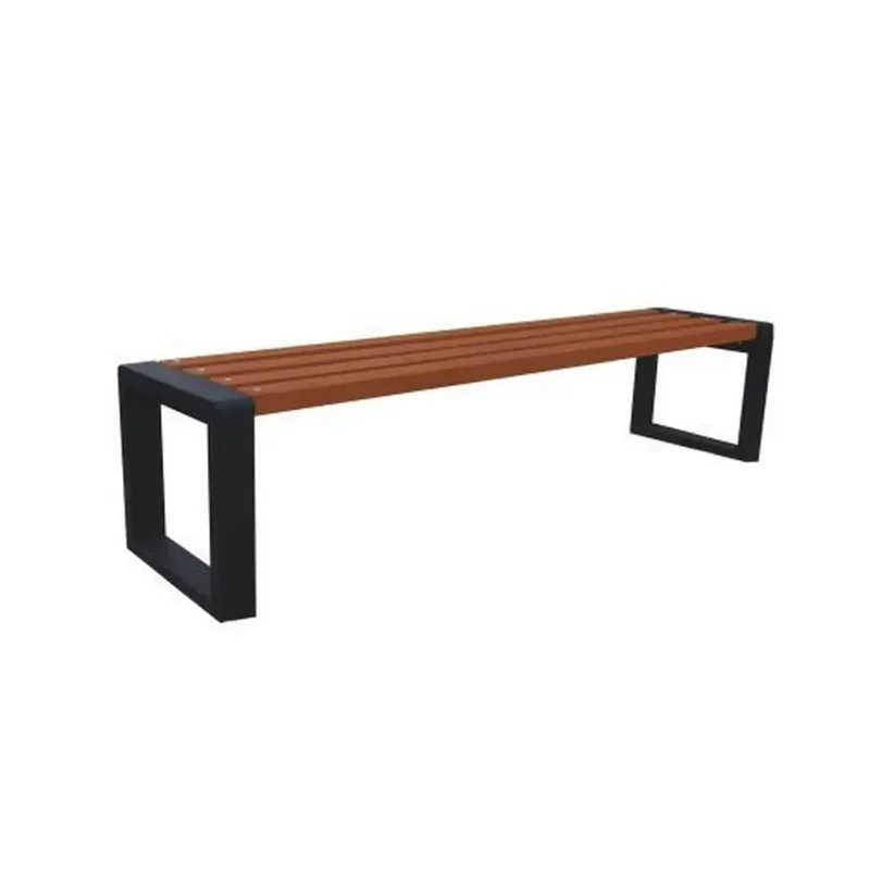 Bank Grande 192 cm, helle eiche, Gestell schwarz RAL 9005