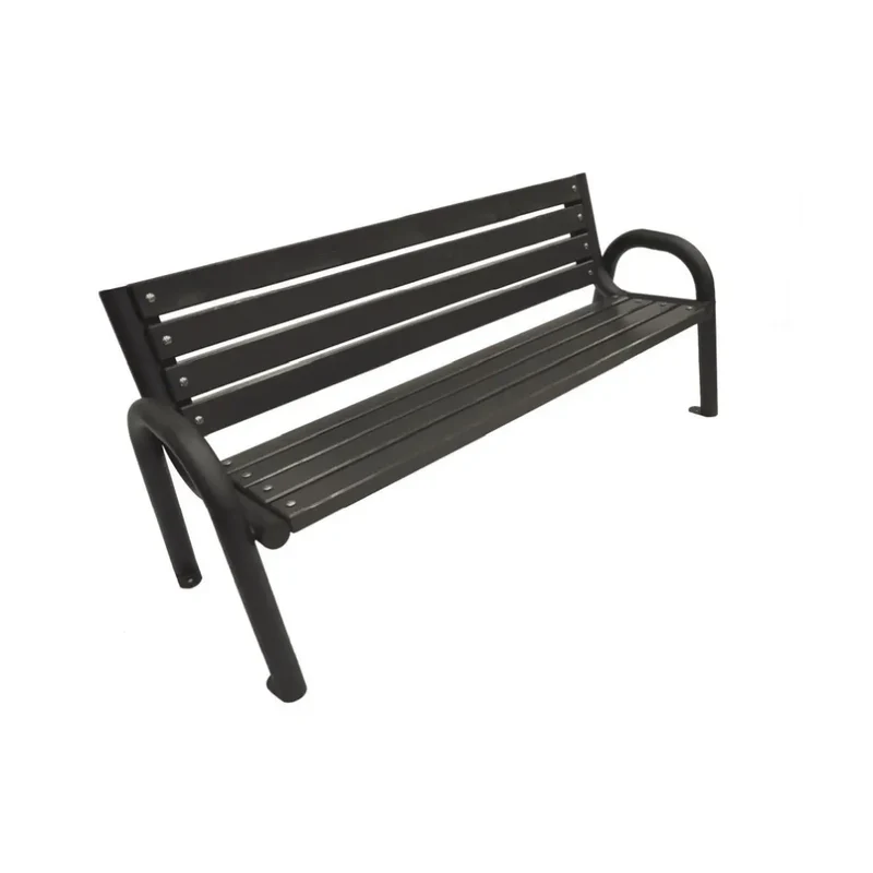 Bank Piccolo 210 cm, mit Rückenlehne, palisander, Gestell grau RAL 9006