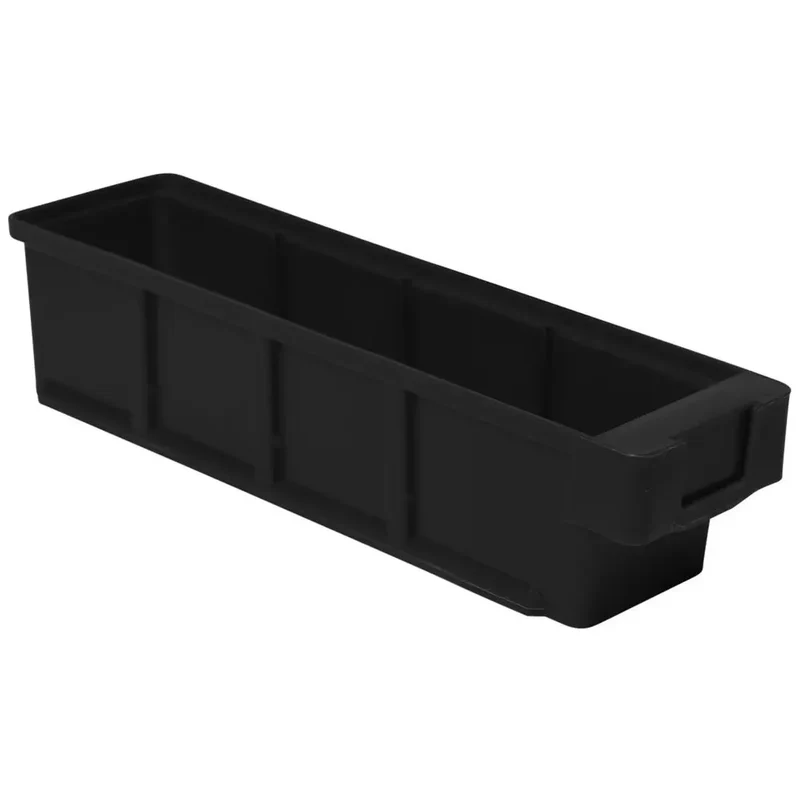Regalkasten, leitfähiges PP, BxTxH 93x300x83 mm, Farbe schwarz, VE 16 Stück