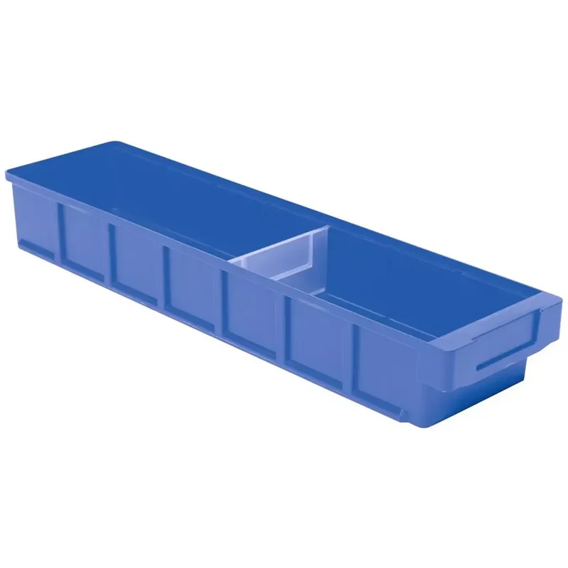 Regalkasten, PP, BxTxH 152x600x83 mm, Farbe blau, VE 10 Stück, inkl. 1 Trennwand