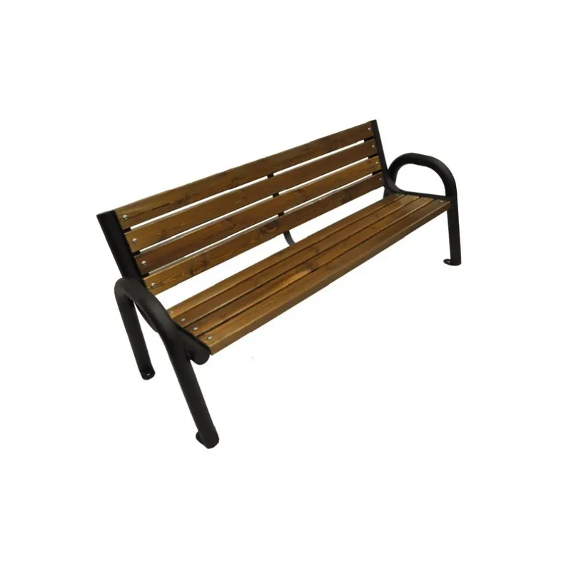 Bank Primario 125 cm, mit Rückenlehne, walnuss, Gestell grau RAL 9006