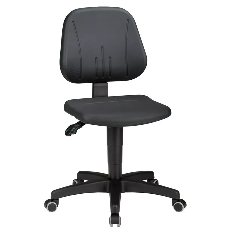 Arbeitsdrehstuhl, Sitz Höhe 440-620 mm, PU-Schaum schwarz, mit Rollen