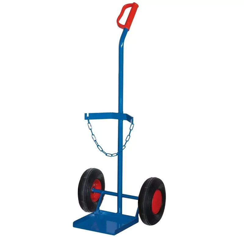 Stahlflaschenkarre, für 1 Propangasflasche 11 kg, BxTxH 570x530x1250 mm, Traglast 100 kg,Luftbereifung