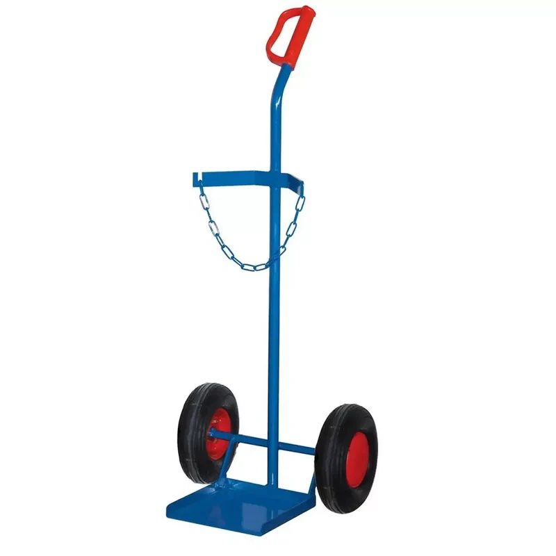 Stahlflaschenkarre, für 1 Stahlflasche 40/50 l, BxTxH 465x450x1185 mm, Traglast 100 kg, Vollgummibereifung