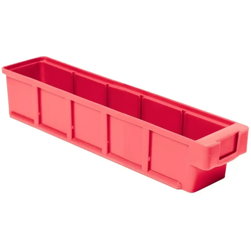 Regalkasten, PP, BxTxH 93x400x83 mm, Farbe rot, VE 16 Stück