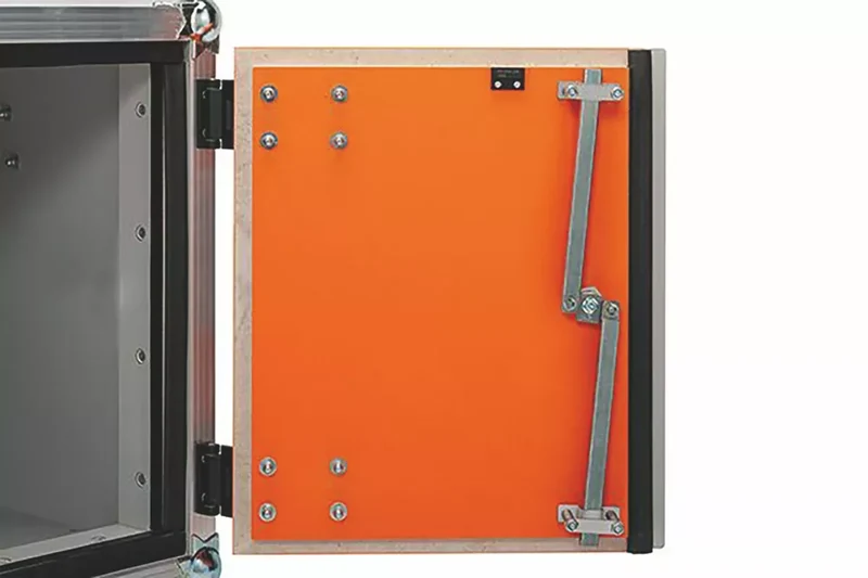 Akku-Ladeschrank, Li-SAFE 8/10 Premium, L.890 x B.660 x H.1110 mm, 2 vier-fach 1-phasige Steckdosen, Stapelfüßen, Rauchmelder, Lüftung und Alarmierung