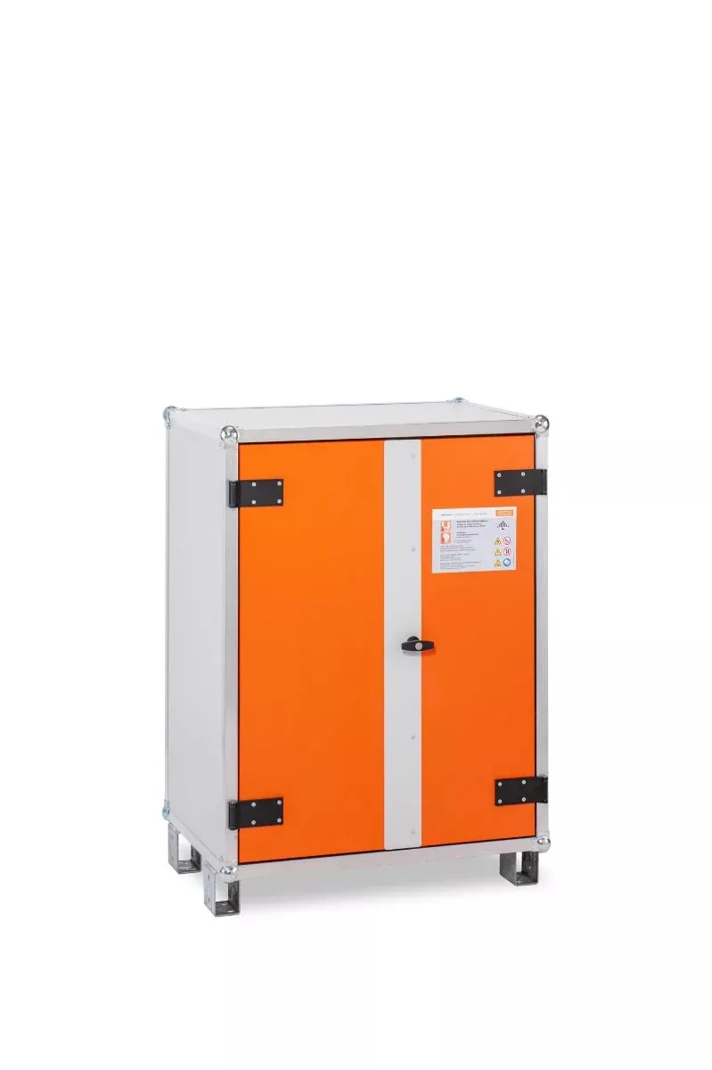 Akku-Ladeschrank, Li-SAFE 8/10 Basic, L.800 x B.660 x H.1110 mm, 2 vier-fach 1-phasige Steckdosen, Stapelfüßen, Rauchmelder und Lüftung