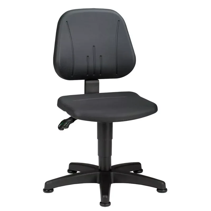 Arbeitsdrehstuhl, Sitz Höhe 440-620 mm, PU-Schaum schwarz, mit Gleitern