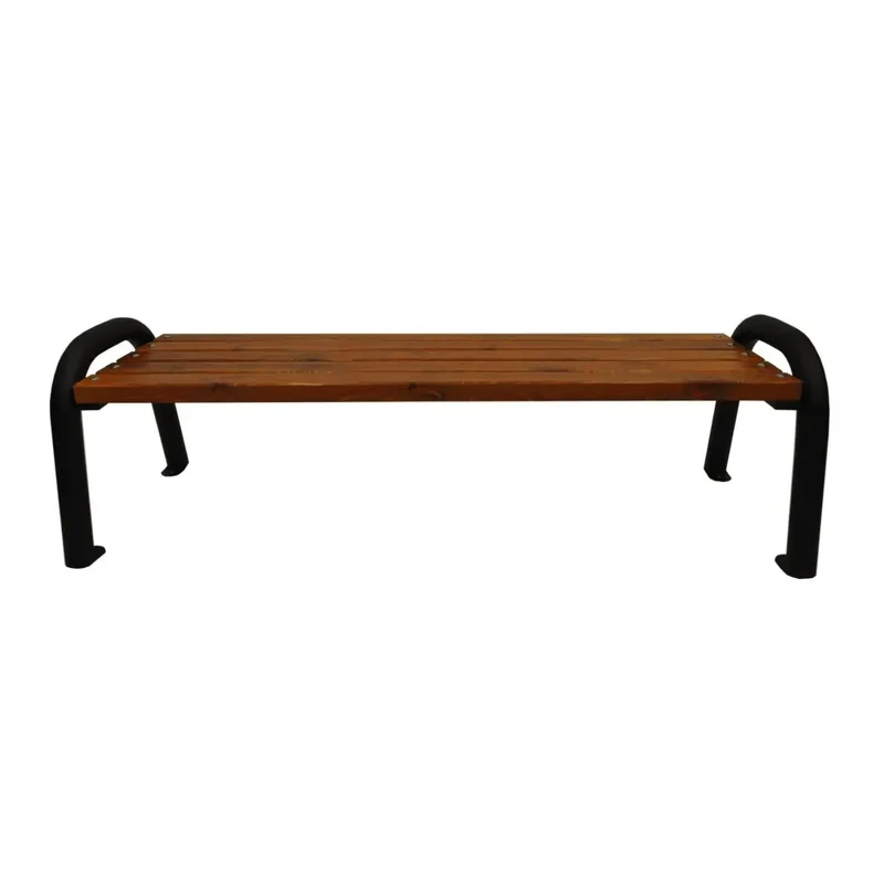 Bank Primario 213 cm, teak, Gestell schwarz RAL 9005