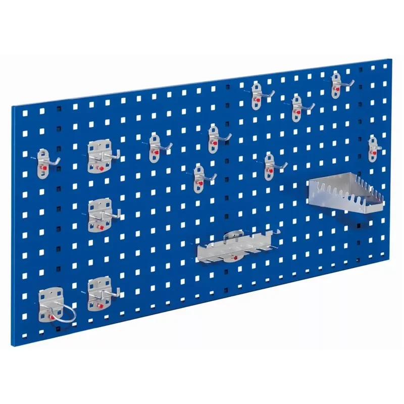 Einsteigerset, bestehend aus 1Lochplatte 1000x450 mm und 15-teiligem Werkzeughaltersortiment, RAL 5010