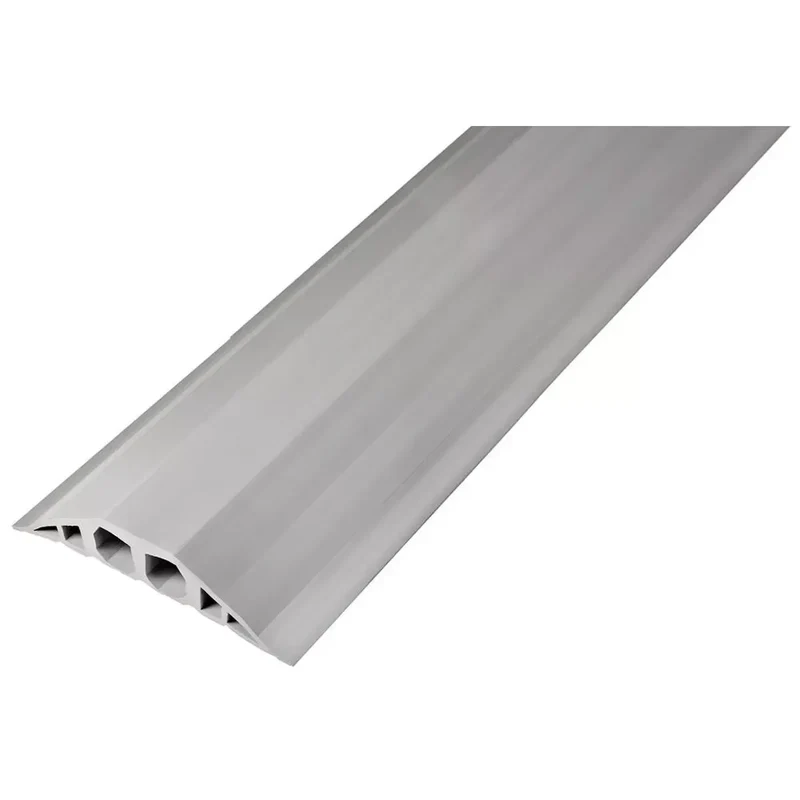 Industrie-Kabelbrücke, LxBxH 1500x200x35 mm, Kunststoff, 2 Kammern 1 Zoll, Farbe lichtgrau