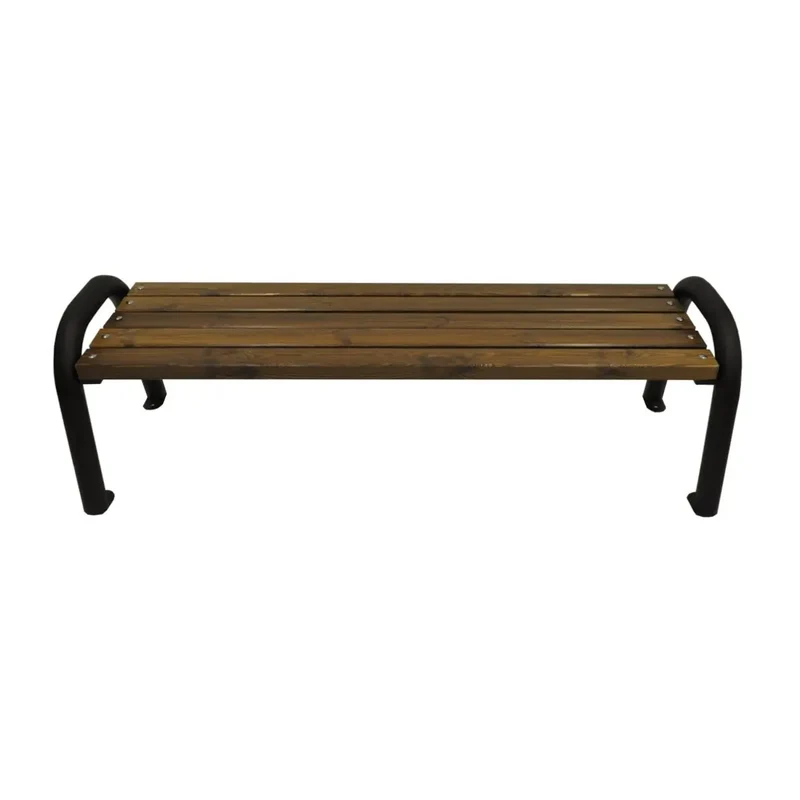 Bank Primario 213 cm, walnuss, Gestell schwarz RAL 9005