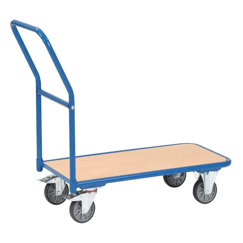 Magazinwagen, Ladefläche LxB 1000x600 mm, Außenmaße LxBxH 1250x600x910 mm, Traglast 250 kg, RAL 5007 brillantblau