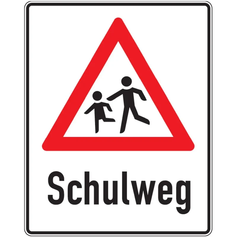 Allgemeines Hinweisschild AH 35 Schulweg 1250 x 1000, RA2