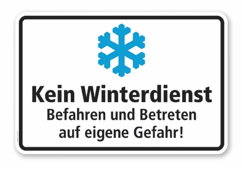 WH-W-18 - Kein Winterdienst Befahren und Betreten auf eigene Gefahr, RA1