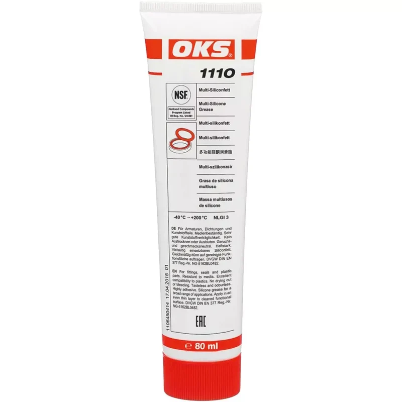 Multi-Silikonfett NSF-H1 DVGW NLGI-Klasse 3 transparent Tube 80ml
