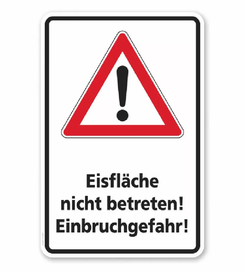 WH-W-11 - Eisfläche nicht betreten! Einbruchgefahr! RA2