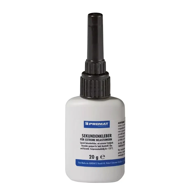Sekundenkleber, Inhalt 20 g, für Metall/Gummi, Flasche