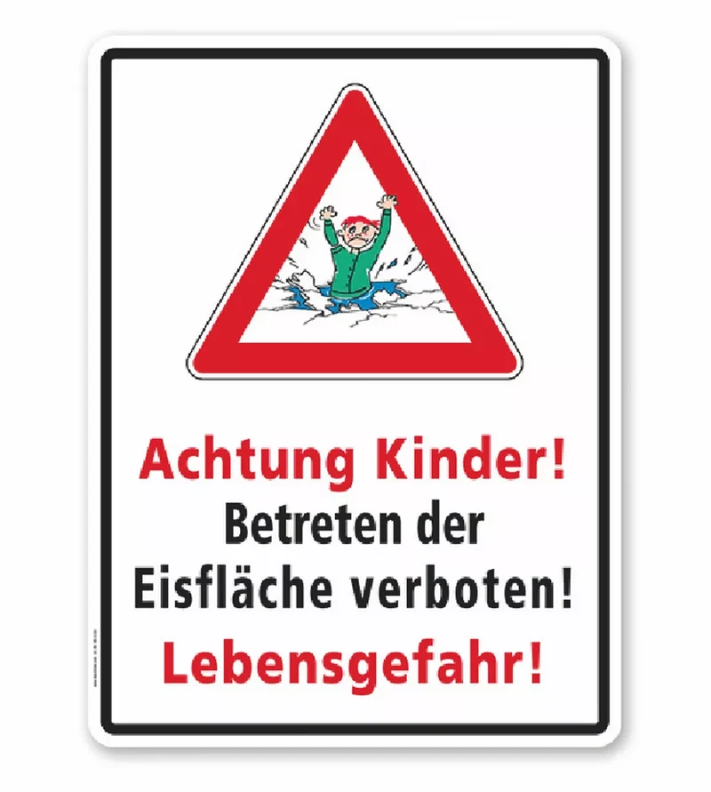 WH-E-04 - Achtung Kinder! Betreten der Eisfläche verboten! Lebensgefahr! RA1