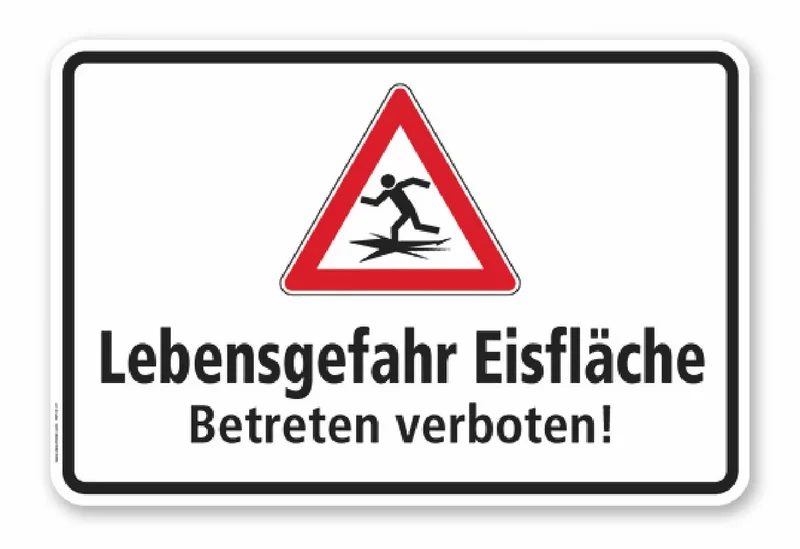 WH-E-01 - Lebensgefahr Eisfläche Betreten verboten! RA2