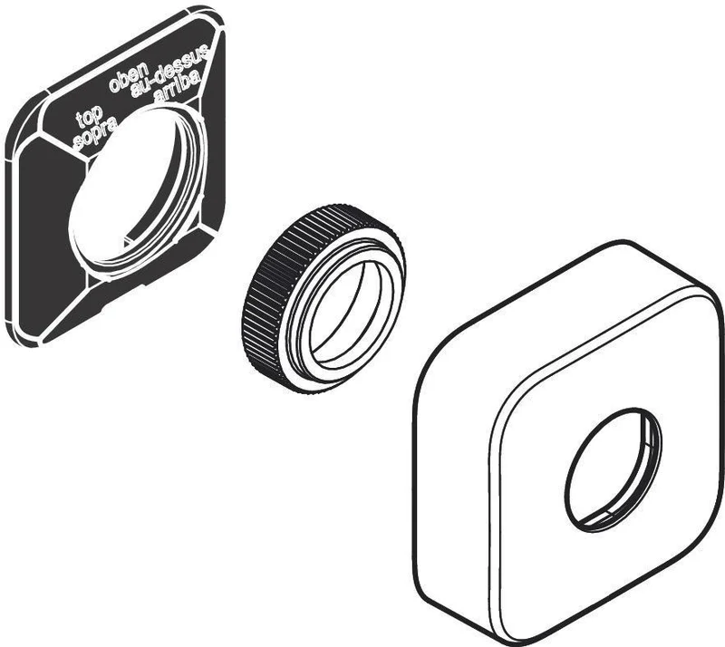 Hansgrohe HG Rosette Ecostat E Thermostat Aufputz Chrom – Ersatzteil für Thermostat AP