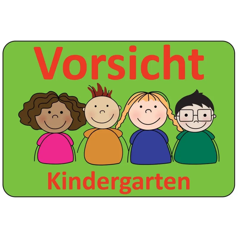 Kinderhinweisschild K11N Vorsicht Kindergarten 650 x 1000 mm