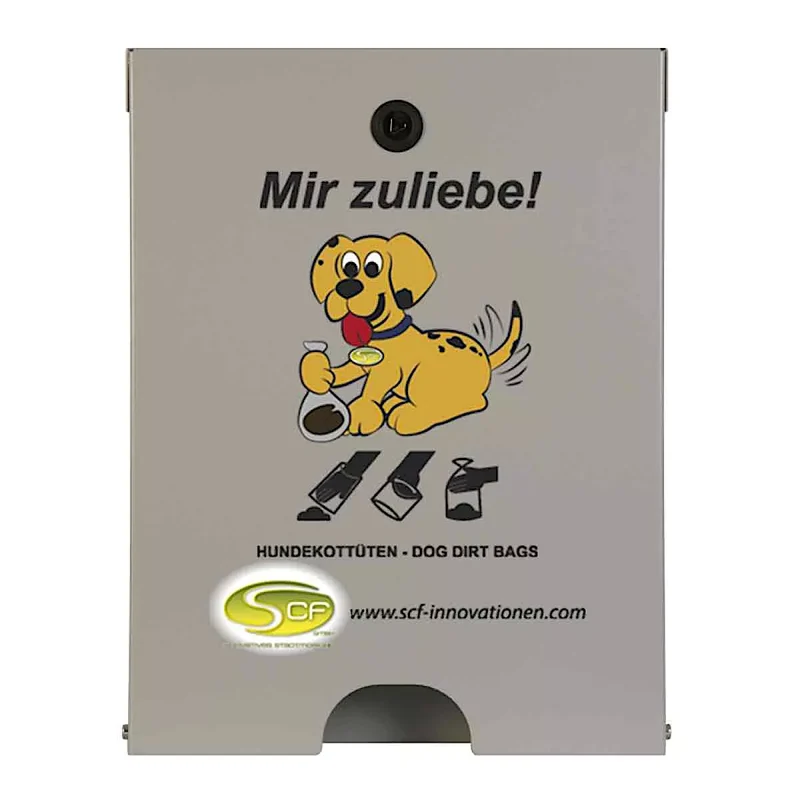 Hundekotbeutelspender Flexi, aus feuerverzinkter Stahl, pulverbeschichtet, weißaluminium 9006