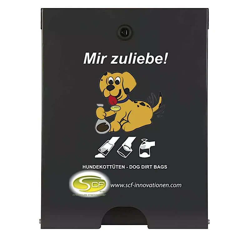 Hundekotbeutelspender Flexi, aus feuerverzinkter Stahl, pulverbeschichtet, anthrazitgrau 7016