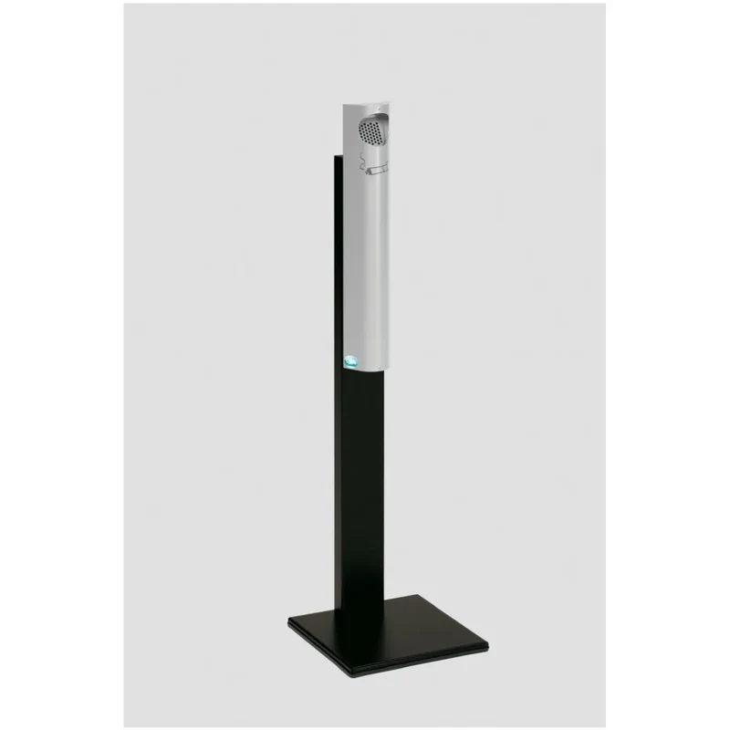Wandascher B 12 mit Standfuß schwarz silber