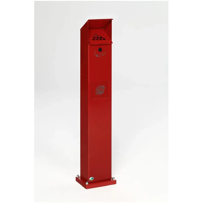 Ascher Abfallsammler Standsäule SG 115 rot