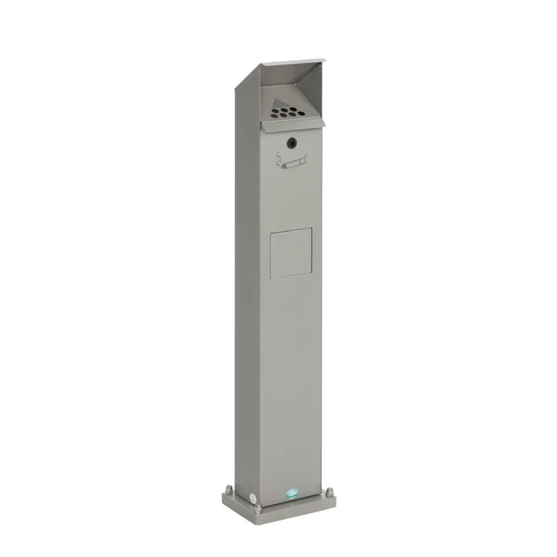 Ascher Abfallsammler Standsäule SG 115 silber