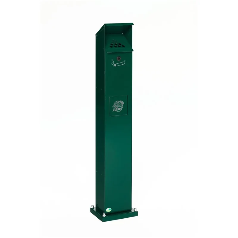 Ascher Abfallsammler Standsäule SG 115 moosgrün