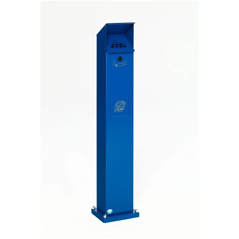 Ascher Abfallsammler Standsäule SG 115 enzianblau