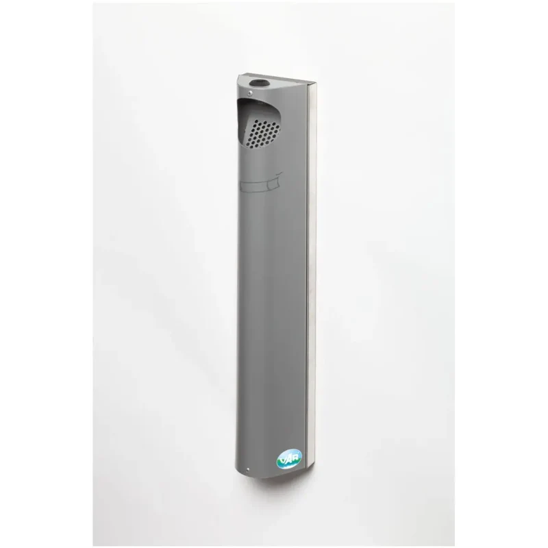 Wandascher B 12 verschließbar silber