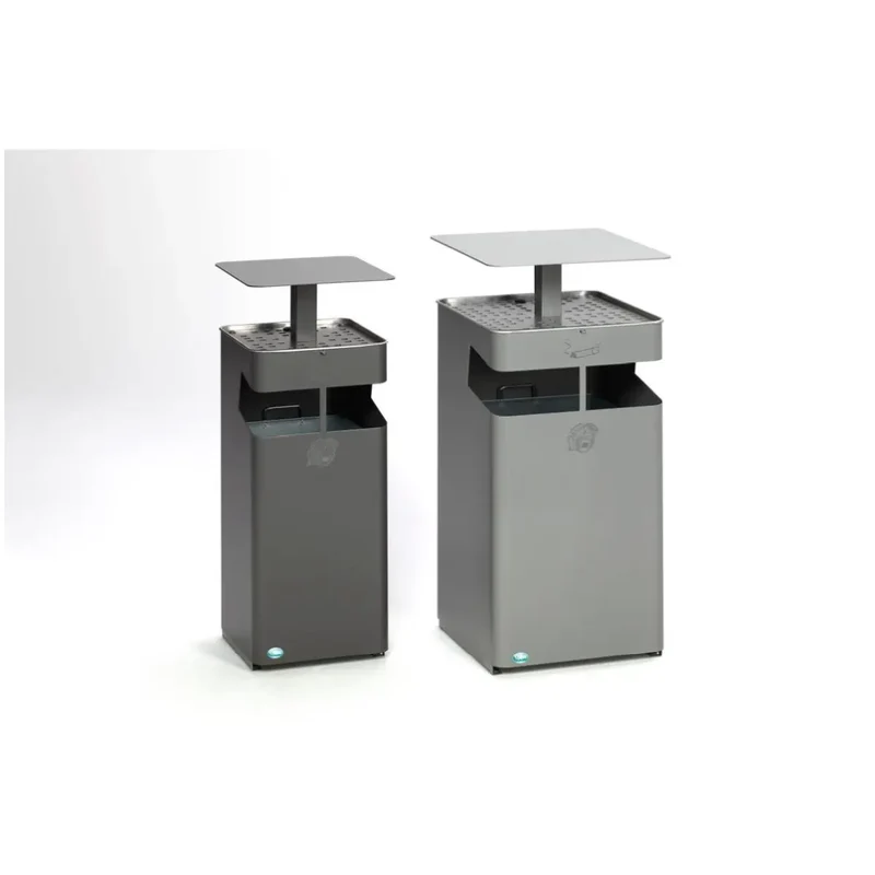Ascher Abfallsammler mit Dach B 35 eisenglimmer