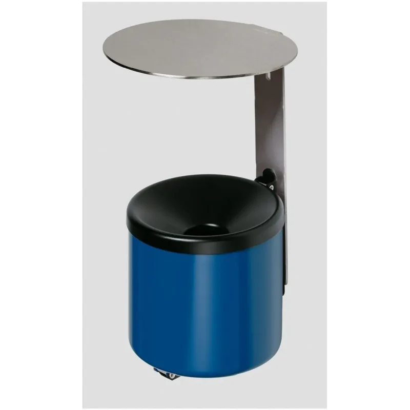 Wandascher WH 16 enzianblau mit Edelstahl-Dach
