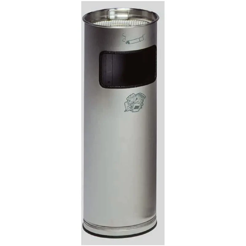 Abfallsammler mit Ascher H 66 Aschereinsatz Edelstahl