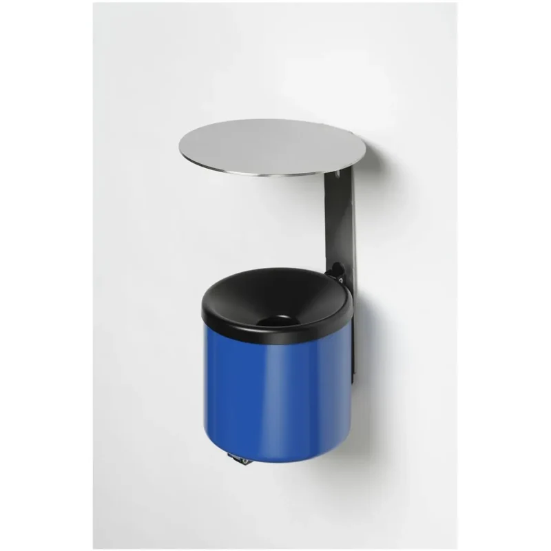 Wandascher WH 10 enzianblau mit Edelstahl-Dach