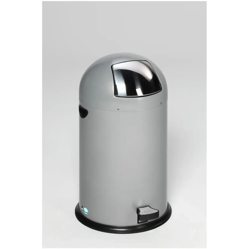 Abfallsammler 40 L mit Fußpedal silber