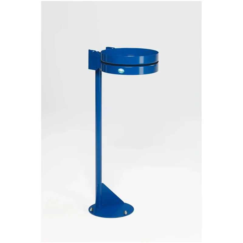 Müllsackhalter Standgerät in Metall blau