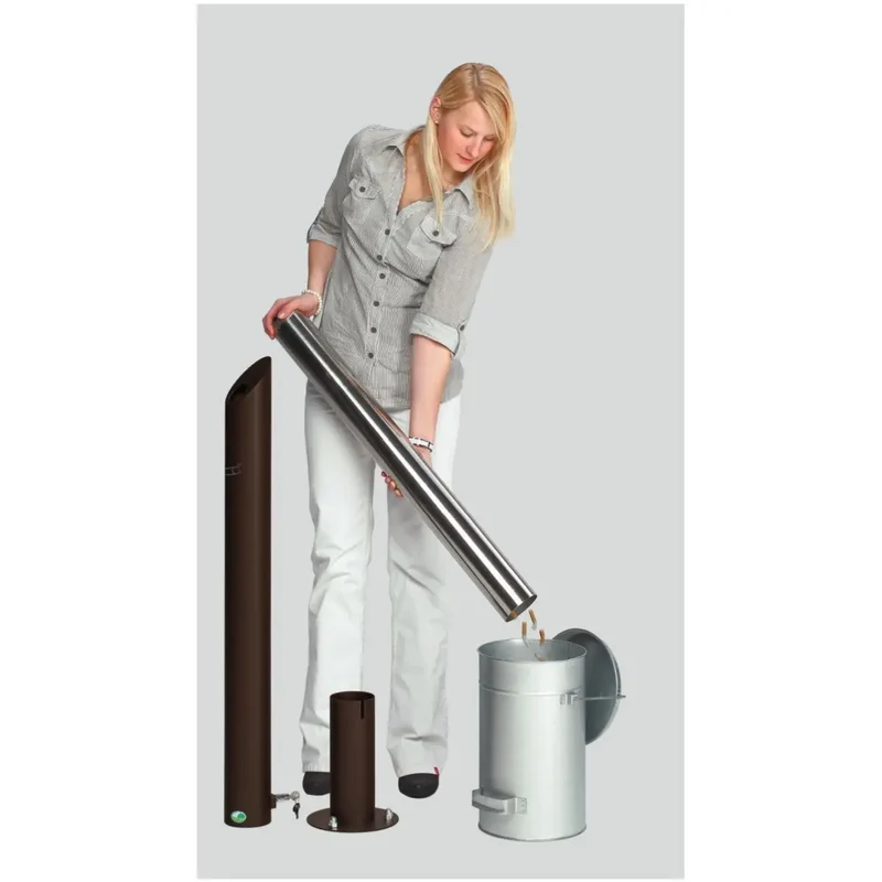 Ascher Standsäule SG 100 Edelstahl deep-brown